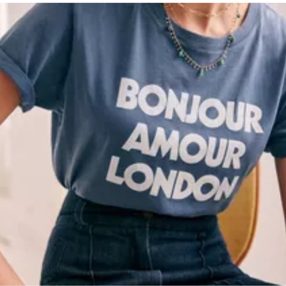Sezane Bonjour Amour London Tee S